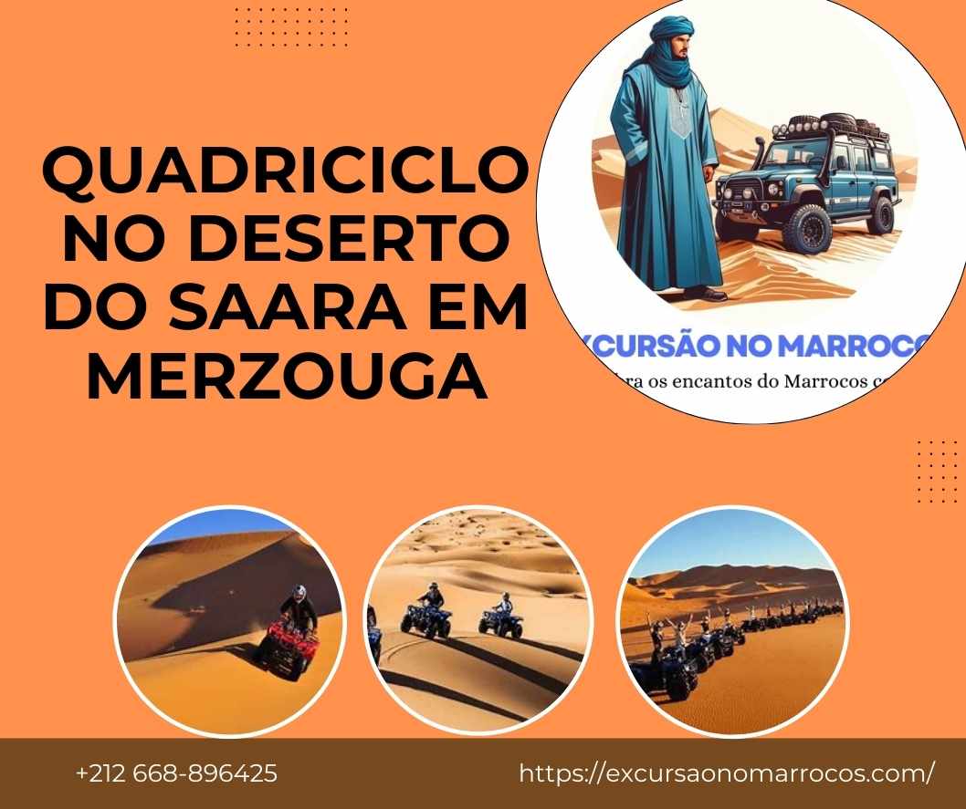 Quadriciclo no deserto do Saara em Merzouga